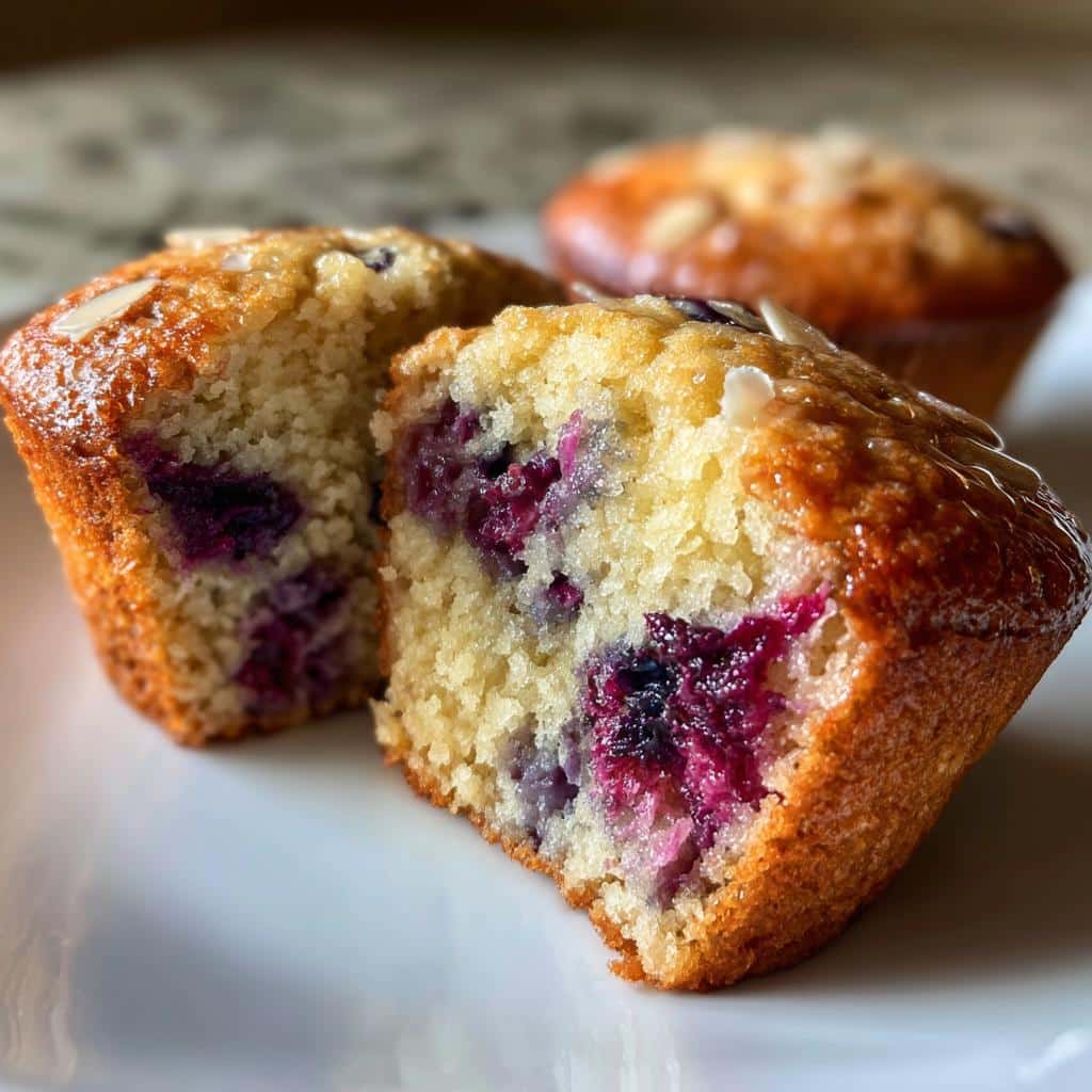 blueberry almond power muffins
