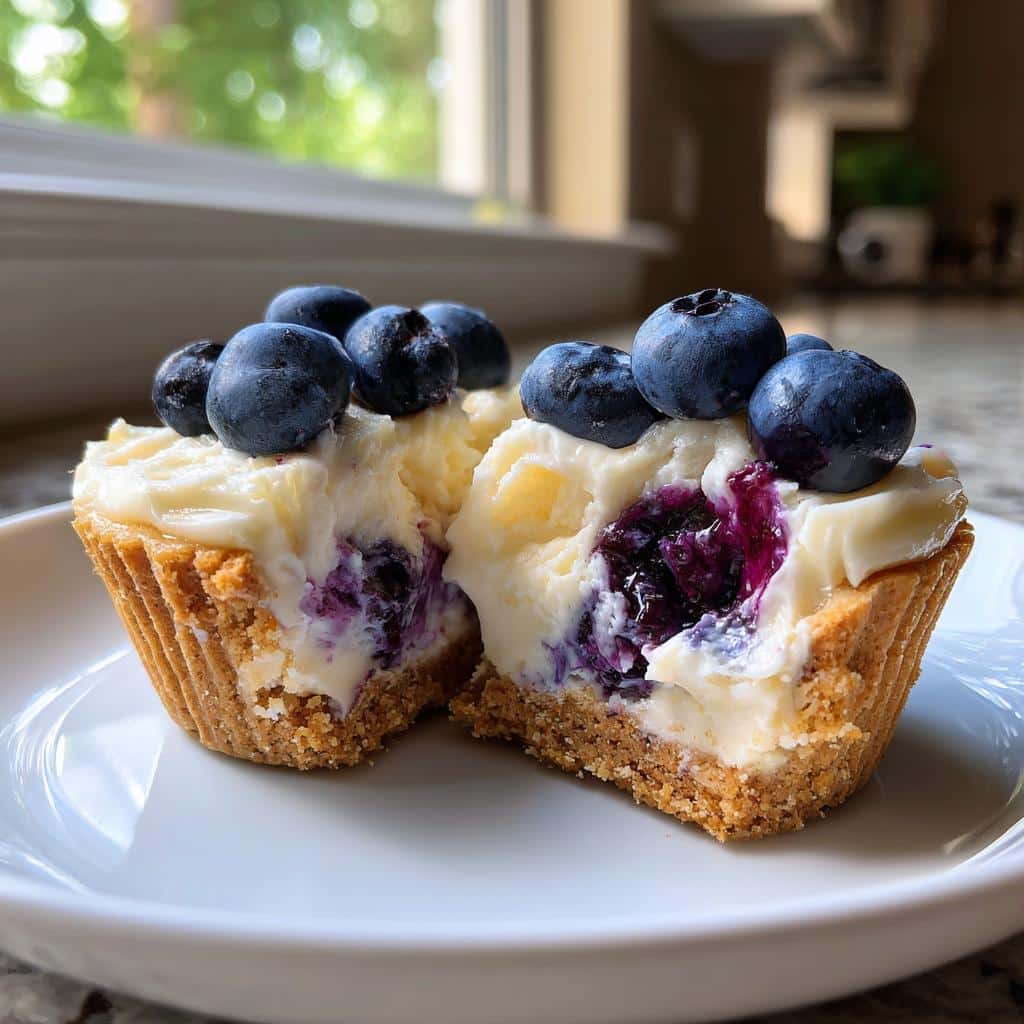 blueberry vanilla cheesecake cupcakes