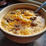 1-Hour Cheesy Beef and Potato Soup That Melts Hearts 4 cheesy beef and potato soup
