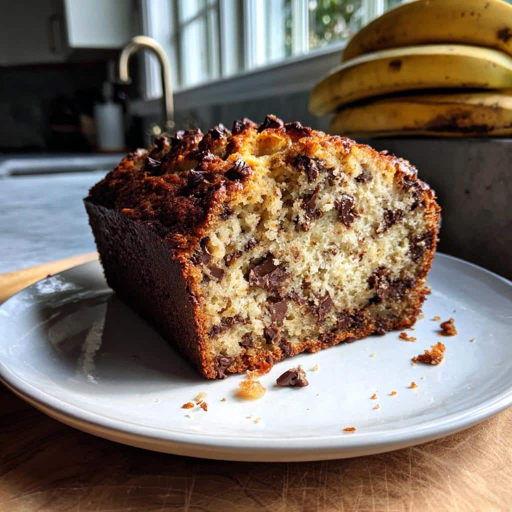 chocolate chip banana bread - detail 1