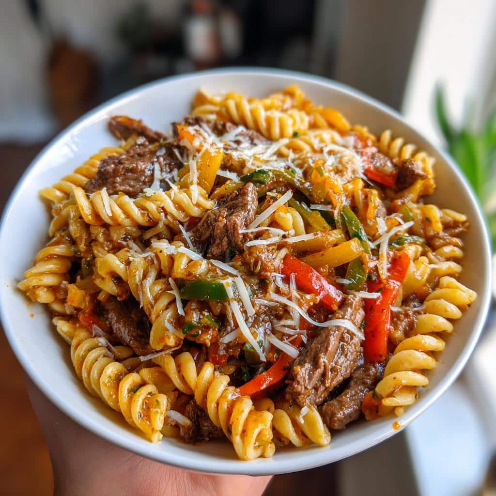 creamy cajun beef and rotini delight - detail 1