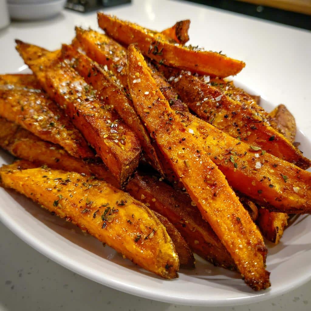 crispy baked sweet potato fries - detail 1