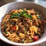 delicious ground beef orzo
