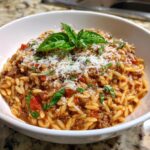 Delicious Ground Beef Orzo with Tomato Cream Sauce 4 delicious ground beef orzo with tomato cream sauce