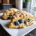 glazed lemon blueberry scones