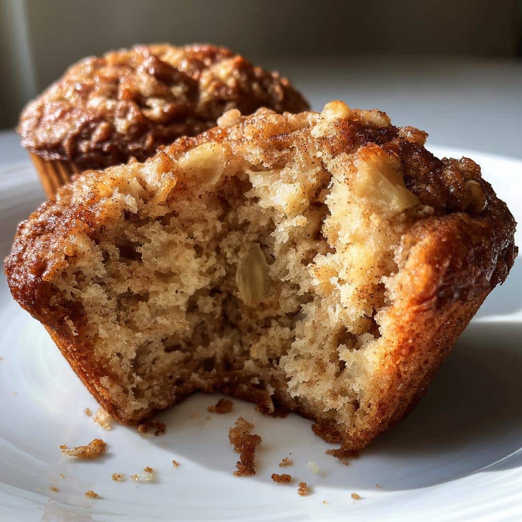 healthy apple muffins - detail 1