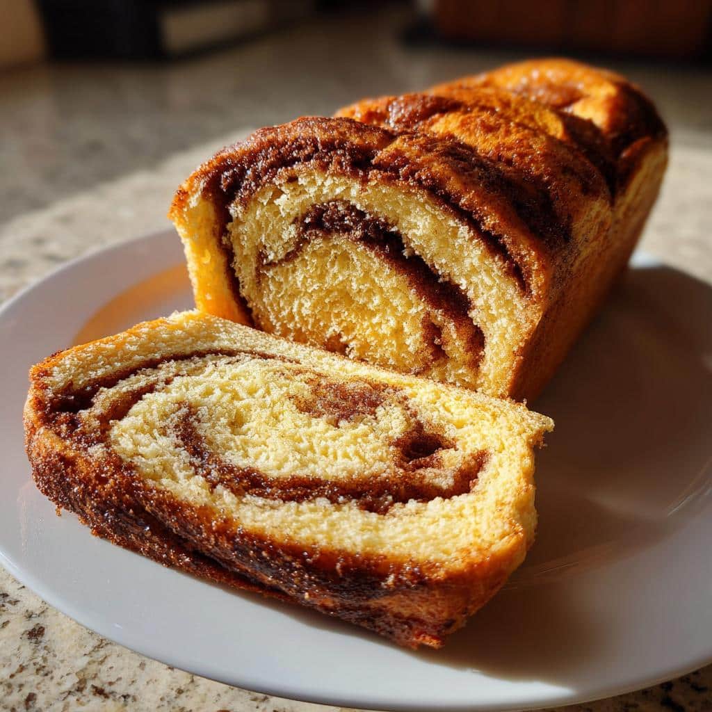 homemade cinnamon swirl bread - detail 1