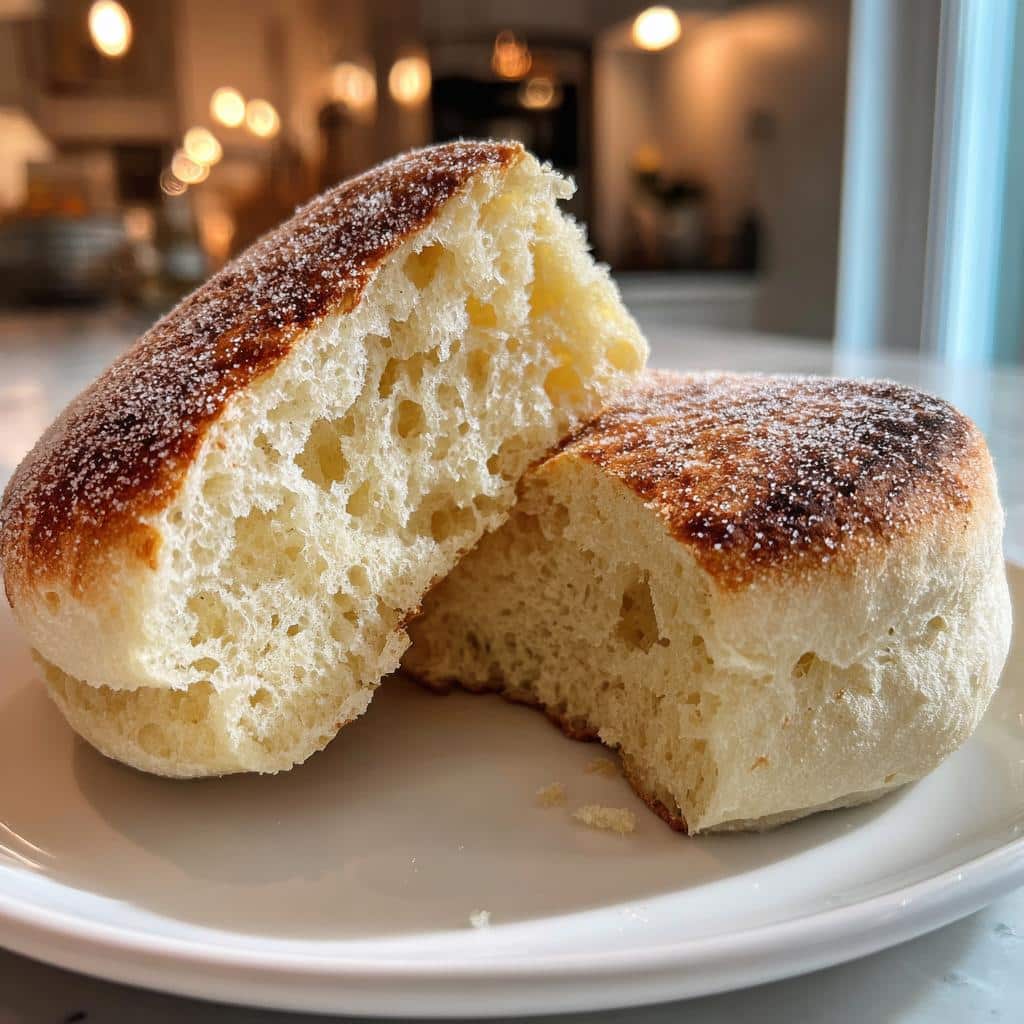 Fluffy Homemade English Muffins Recipe in 5 Easy Steps 4 homemade english muffins recipe - detail 1