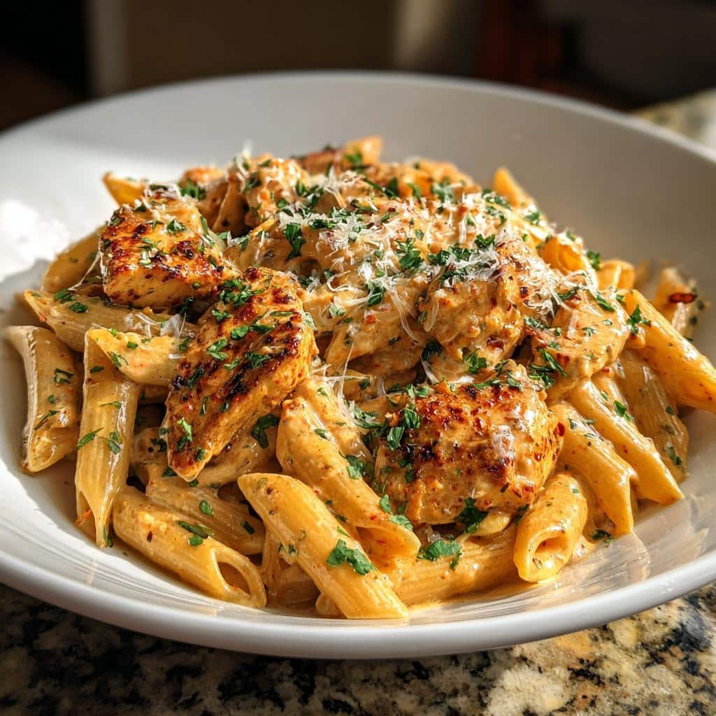 irresistible five ingredient creamy cajun chicken pasta - detail 1