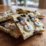 Melted Snowman Chocolate Bark in 20 Minutes 4 melted snowman chocolate bark