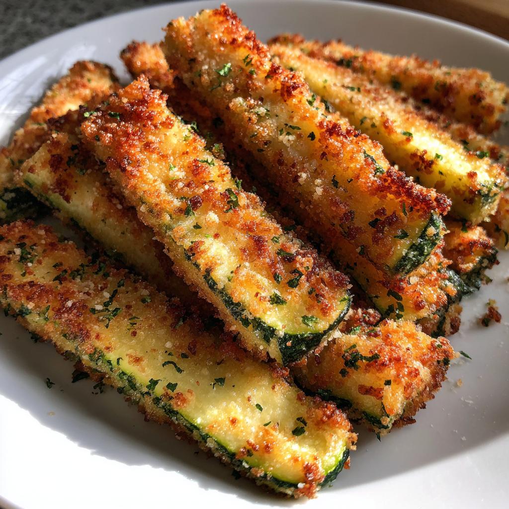 parmesan zucchini fries crispy flavorful - detail 1