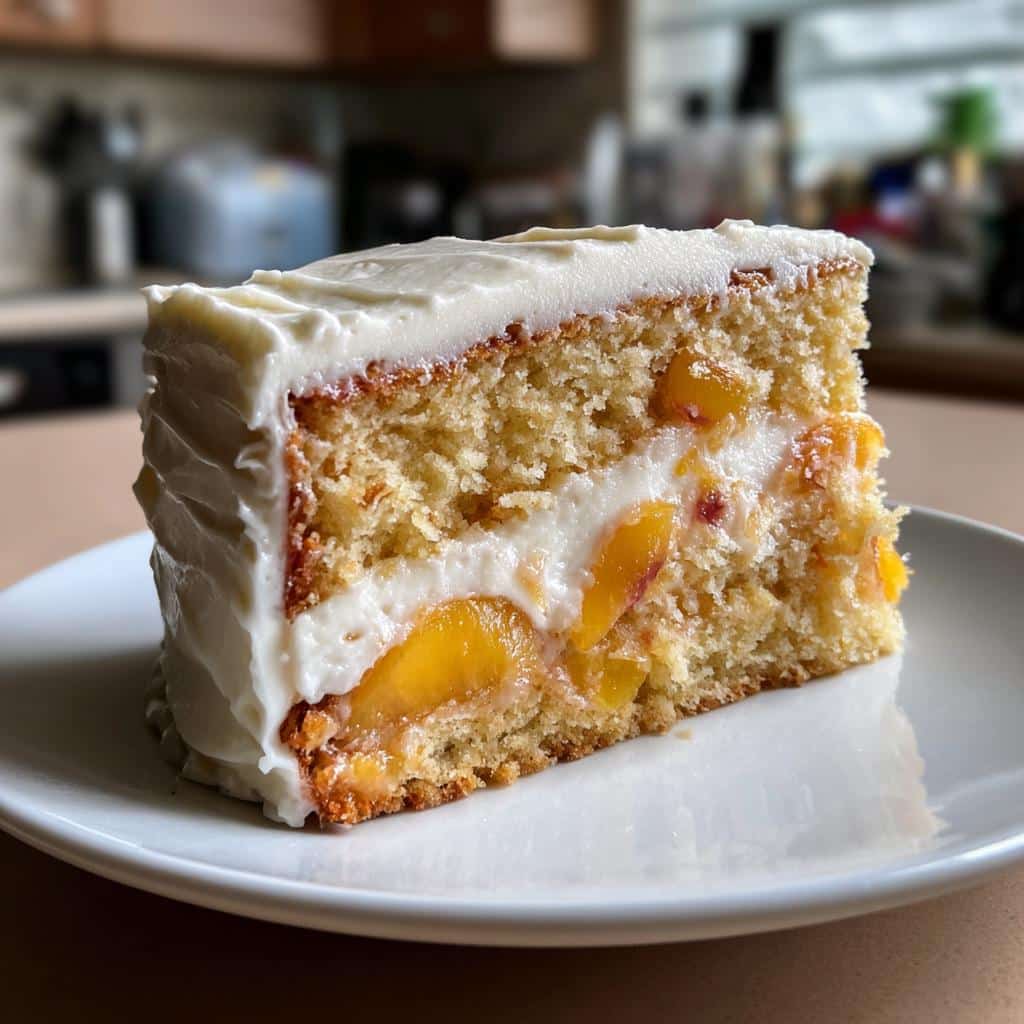 peach cake with cream cheese frosting recipe - detail 1