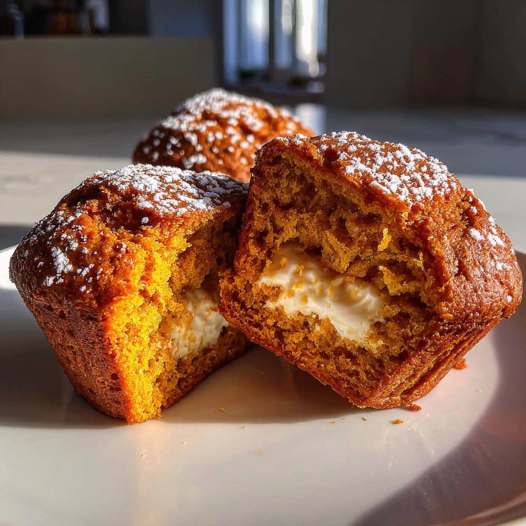 pumpkin cream cheese muffins - detail 1