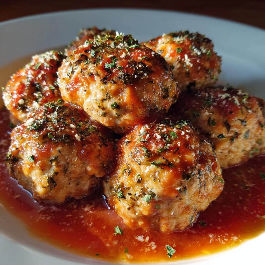 slow cooker turkey meatballs - detail 1