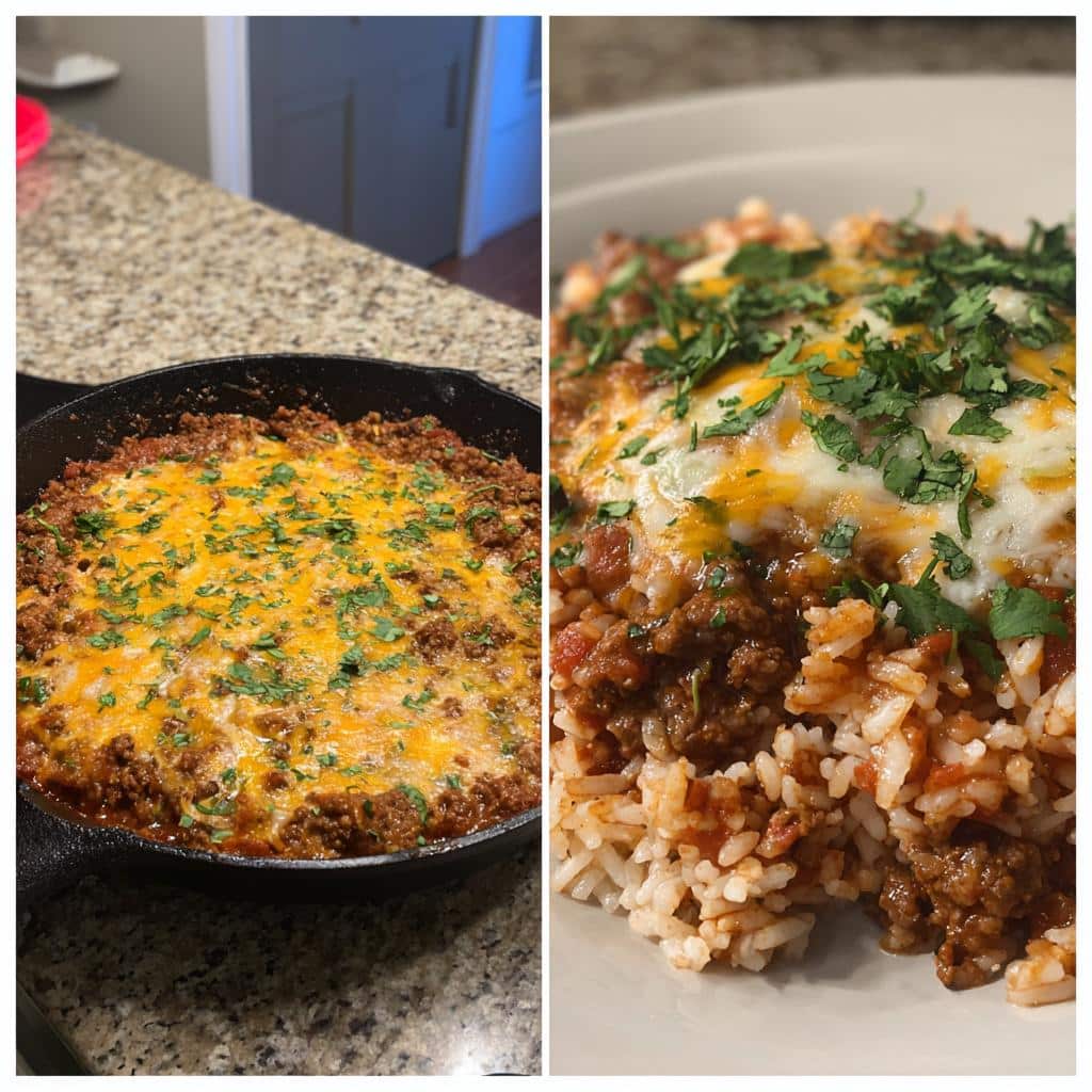 super easy mexican beef and rice skillet - detail 1