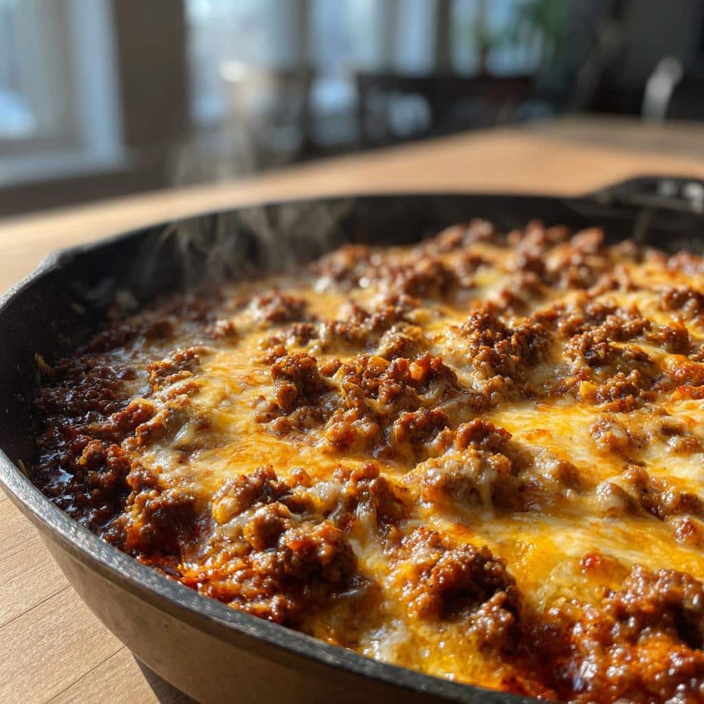 ultimate cheesy ground beef melt