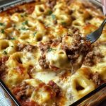 Beef & Cheese Tortellini Bake