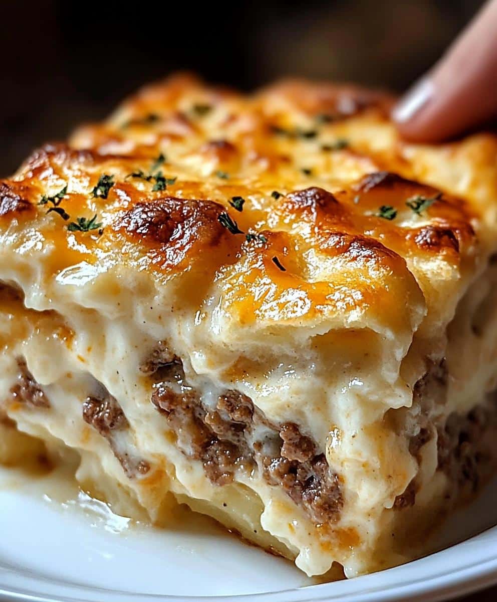 Biscuits & Gravy Hashbrown Casserole