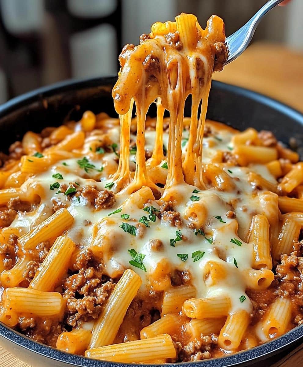 Cheesy Sloppy Cheeseburger Pasta