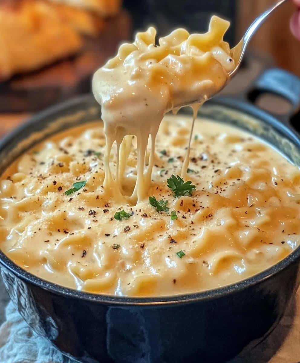 Creamy Chicken Alfredo Soup - detail 1