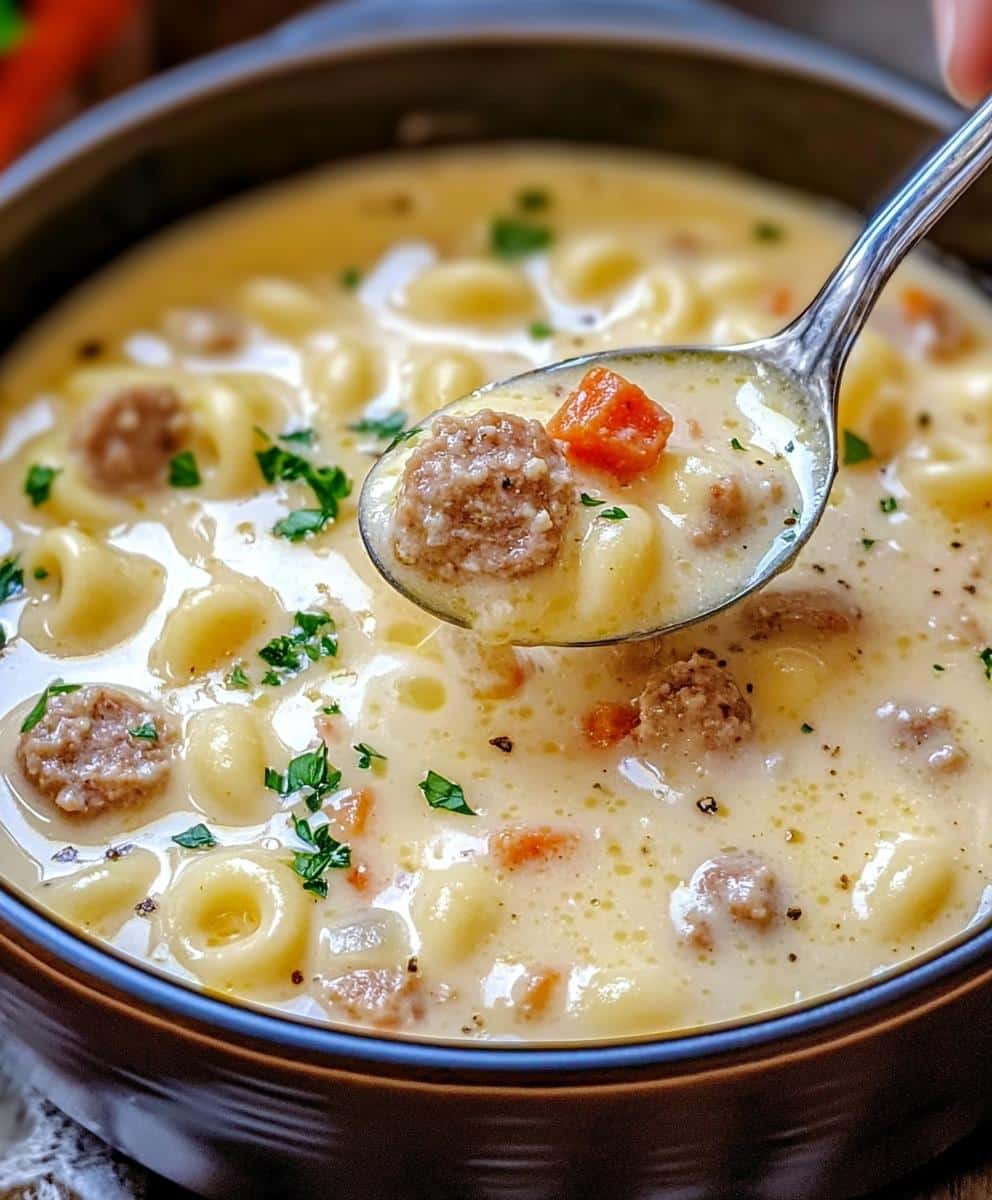 Creamy Parmesan Italian Sausage Ditalini Soup - detail 1