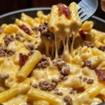 Loaded Bacon Cheeseburger Alfredo Pasta
