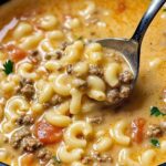 One-Pot Macaroni Cheeseburger Soup