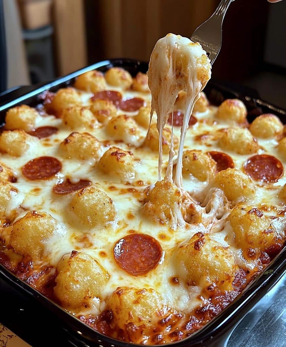 Tater Tot Pizza Casserole - detail 1
