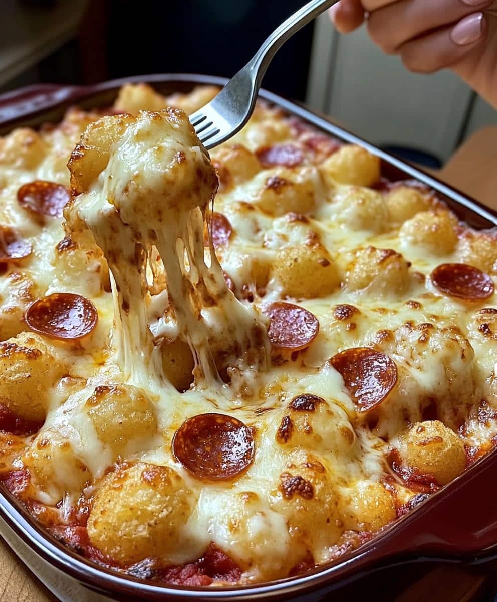 Tater Tot Pizza Casserole