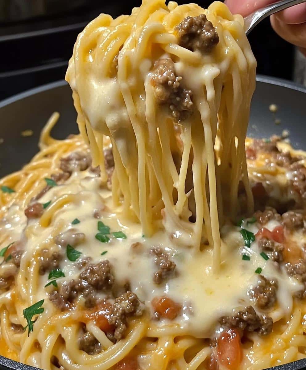 Creamy Rotel Spaghetti - detail 1