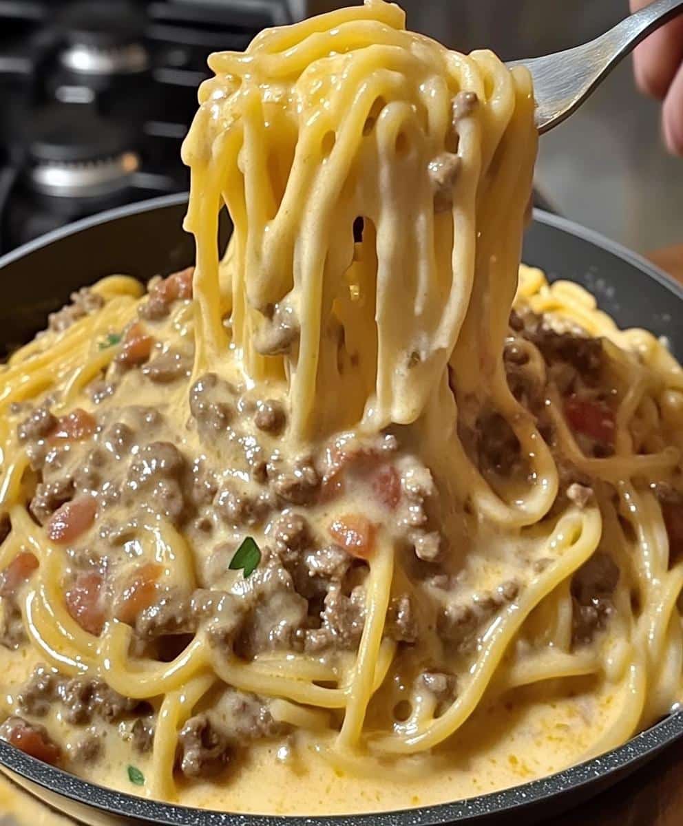 Creamy Rotel Spaghetti