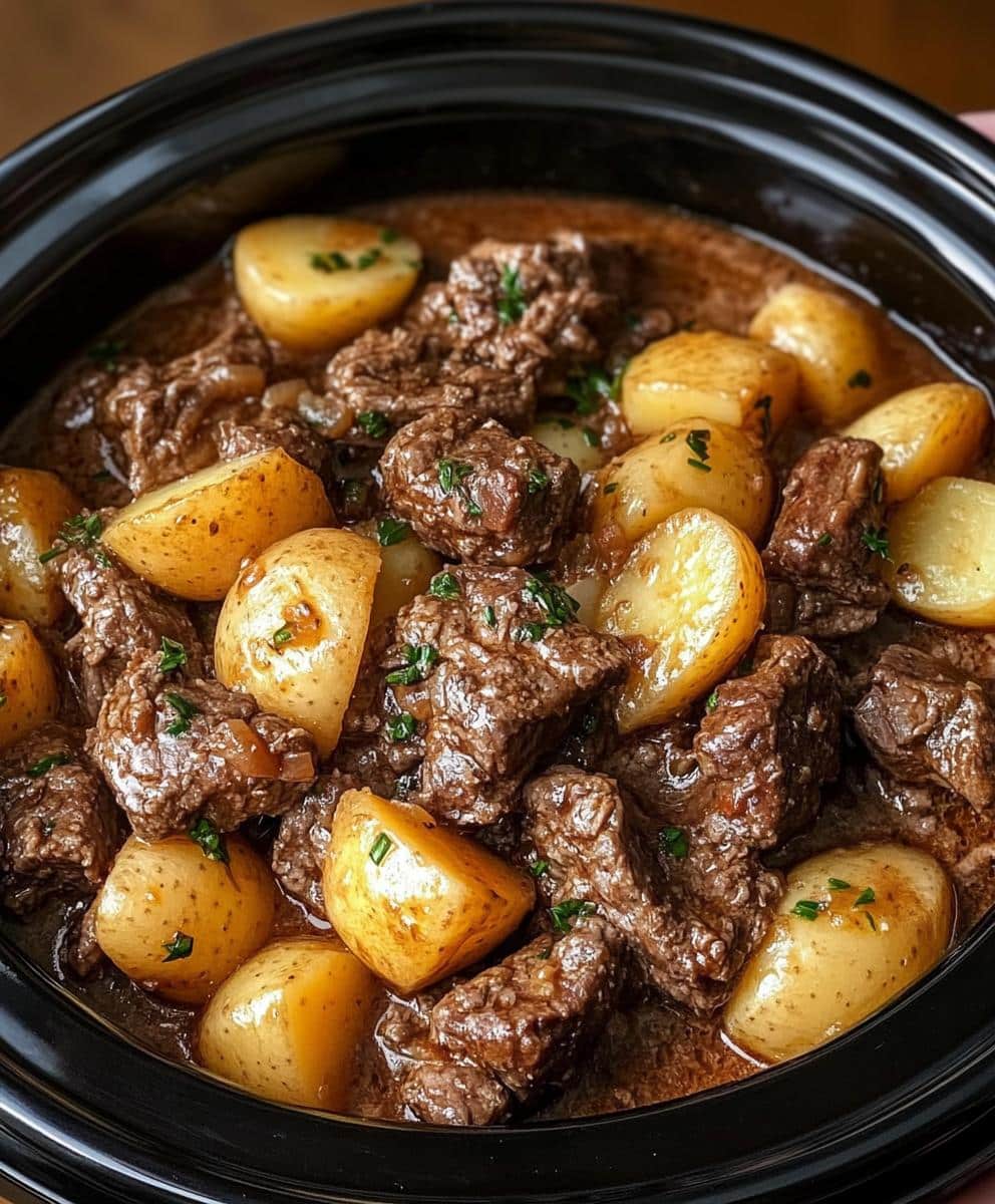 Crockpot Garlic Butter Beef Bites & Potatoes - detail 1