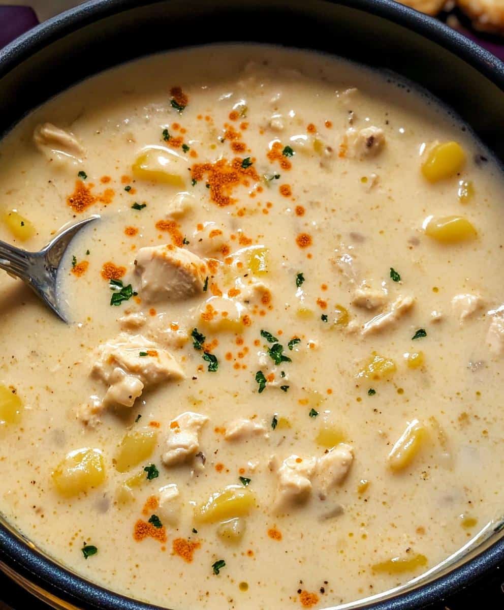 Garlic Parmesan Chicken Chowder Soup - detail 1