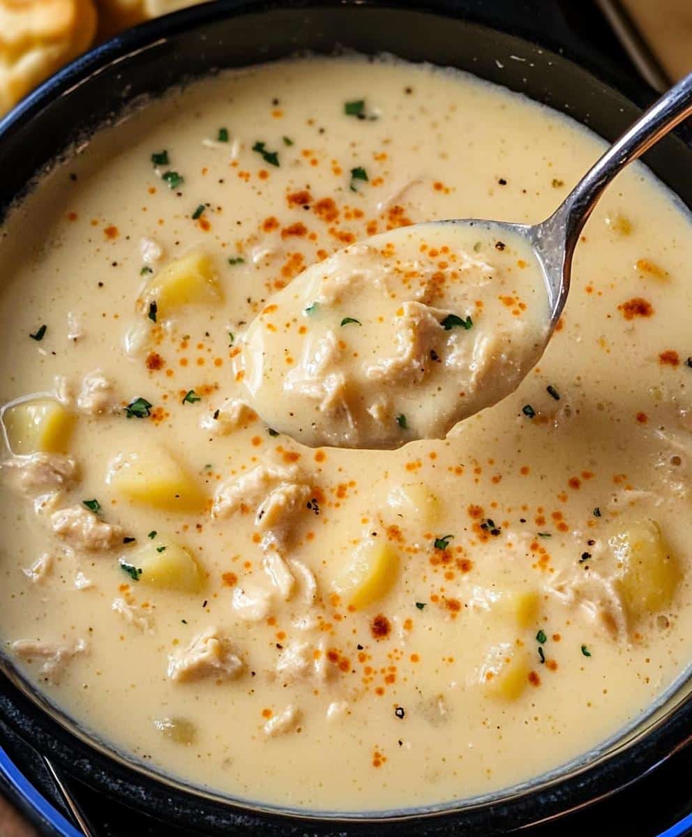 Garlic Parmesan Chicken Chowder Soup
