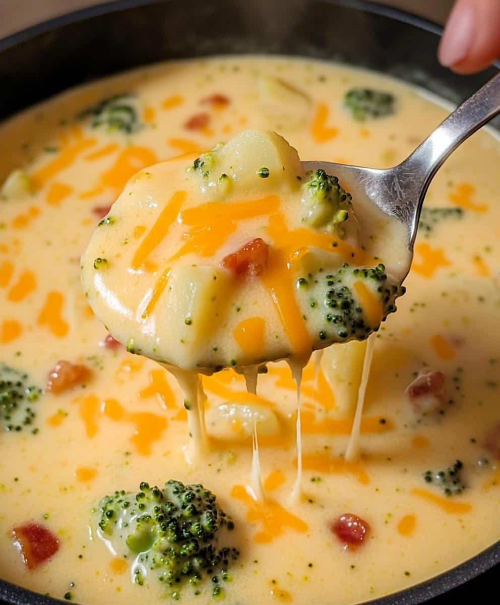 Loaded Broccoli Cheese and Potato Soup - detail 1