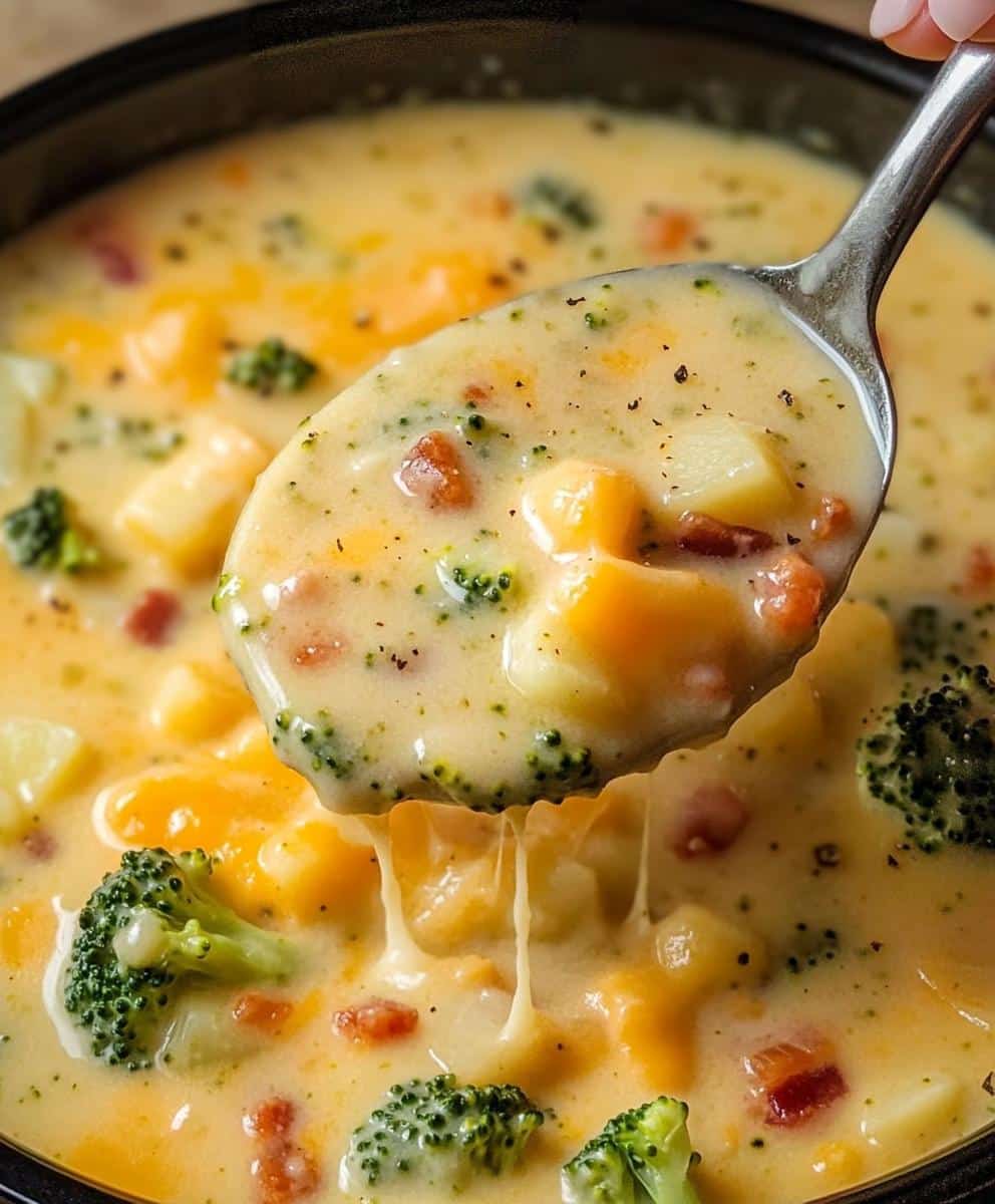 Loaded Broccoli Cheese and Potato Soup