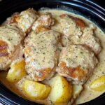 Slow Cooker Parmesan Garlic Chicken and Potatoes
